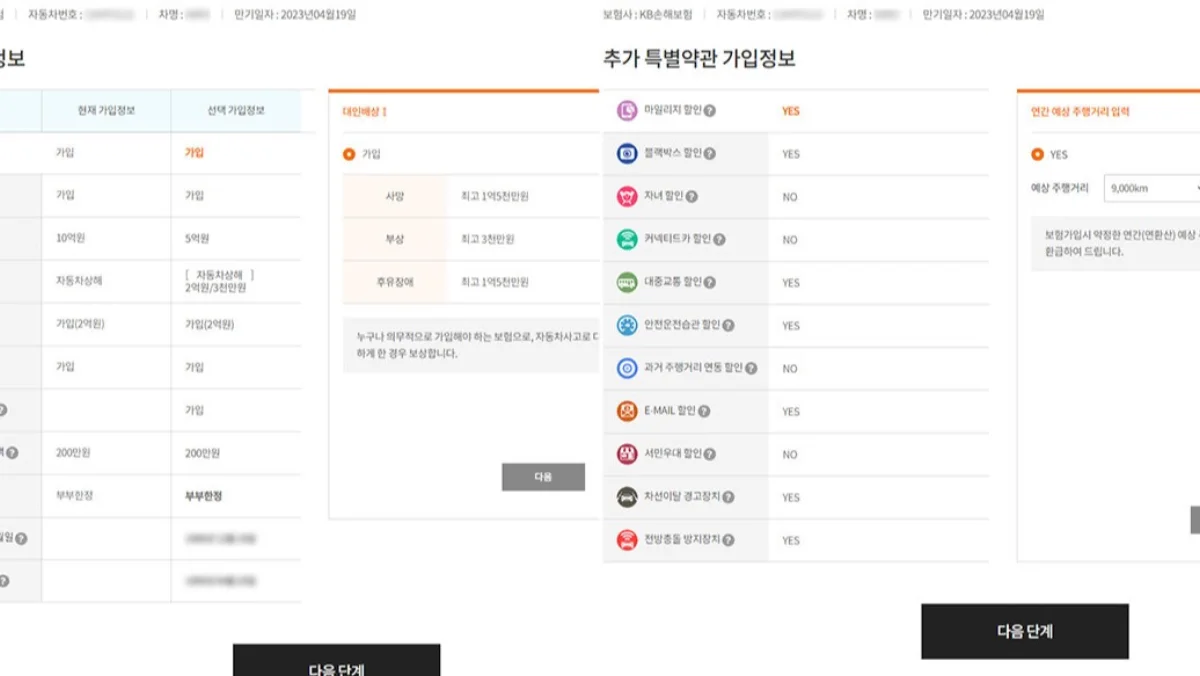 보험료는 담보 구성과 자기부담금 설정에서 크게 갈립니다