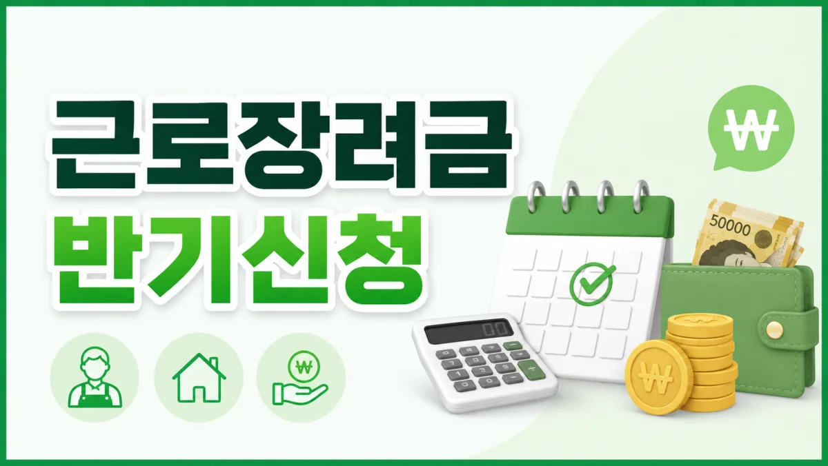 근로장려금 반기 신청 9월 1일부터, 정기 신청과 이렇게 다릅니다