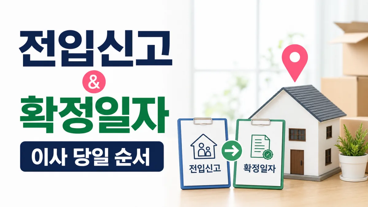 전입신고와 확정일자, 이사 당일에 끝내야 하는 이유