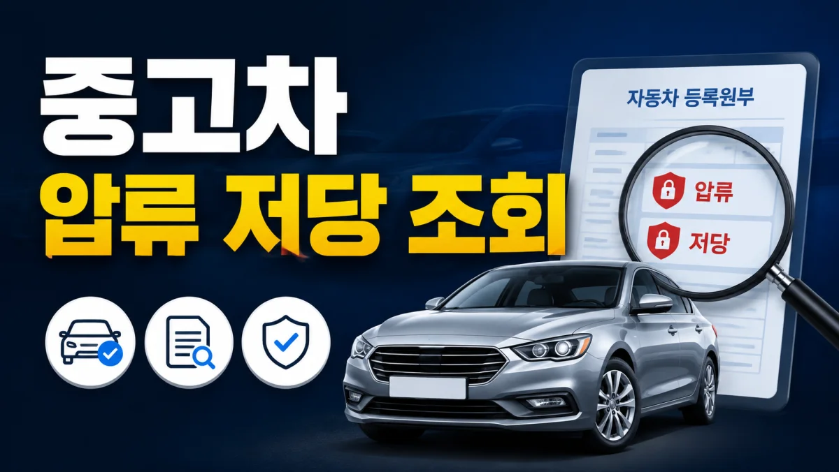 "등록증엔 안 나온다던데요" 중고차 계약 전 압류·저당 조회하는 법