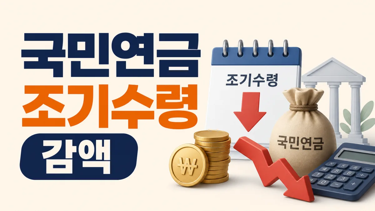 국민연금 조기수령 감액률과 손익분기, 1년당 6%