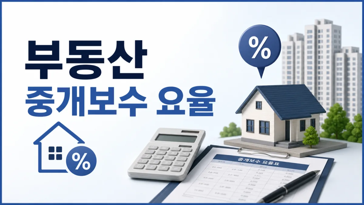 부동산 중개보수 요율과 계산법, 상한은 정가가 아닙니다