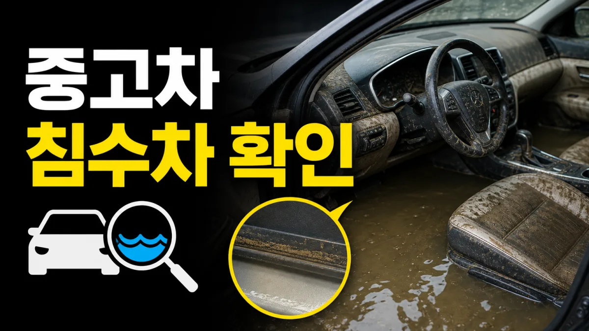 "조회했더니 깨끗하던데요" 기록에 안 남는 침수차 거르는 법